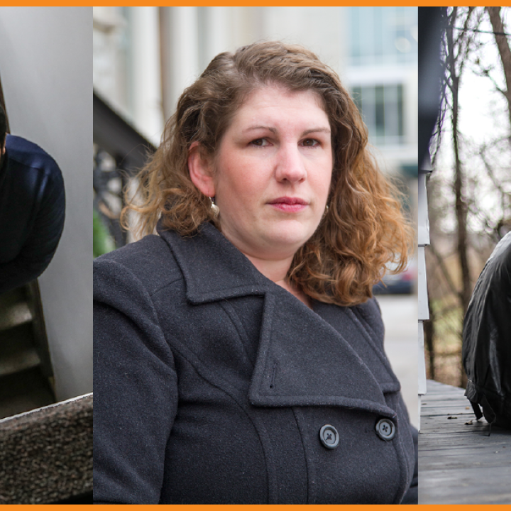 Photos of Jacob, Lisa and Dylan who spent time in solitary confinement as teens.